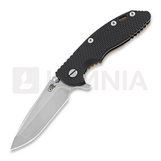 Coltello pieghevole Hinderer 3.5 XM-18 Spanto Tri-Way Stonewash Bronze, nero