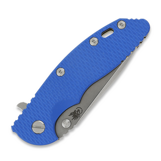 Hinderer 3.5 XM-18 Spanto Tri-Way Stonewash Bronze folding knife, blue