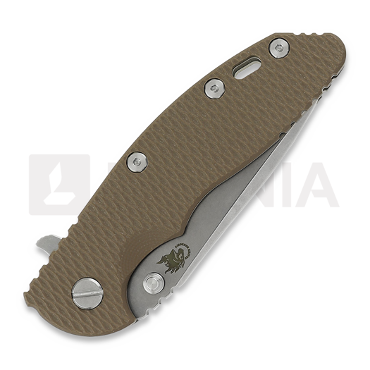 Hinderer 3.5 XM-18 Spanto Tri-Way Stonewash folding knife, fde