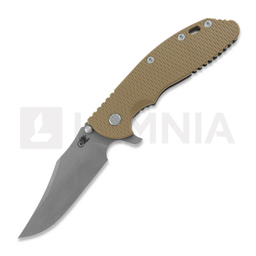 Coltello pieghevole Hinderer 4.0 XM-24 Bowie Tri-way Battle Bronze, Coyote