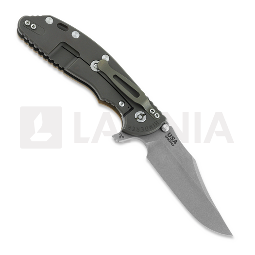 Coltello pieghevole Hinderer 4.0 XM-24 Bowie Tri-way Battle Bronze, Coyote