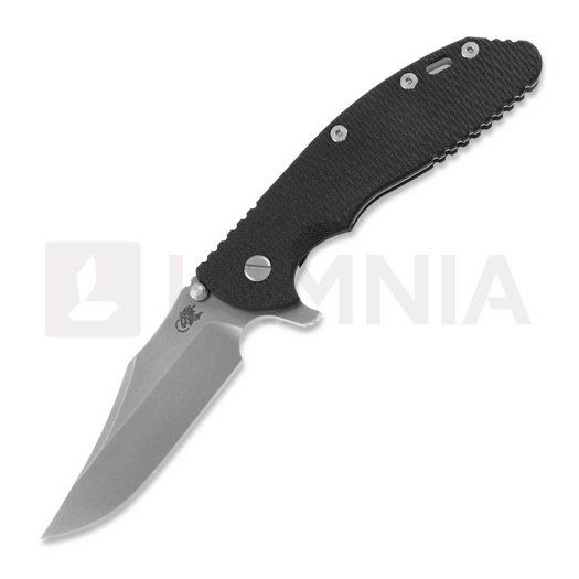Hinderer 4.0 XM-24 Bowie Tri-way Stonewashed 접이식 나이프, 검정