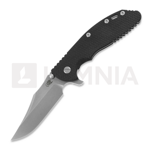 Skladací nôž Hinderer 4.0 XM-24 Bowie Tri-way Stonewashed, čierna