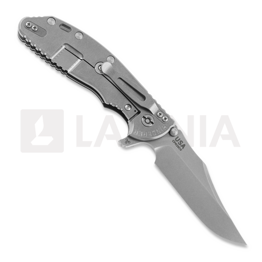 Coltello pieghevole Hinderer 4.0 XM-24 Bowie Tri-way Stonewashed, nero
