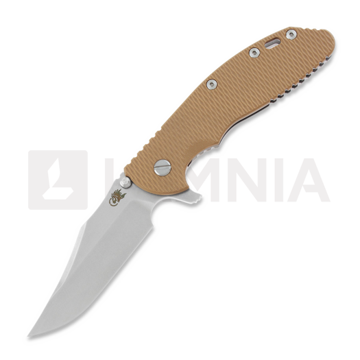 Hinderer 4.0 XM-24 Bowie Tri-way Stonewashed fällkniv, coyote