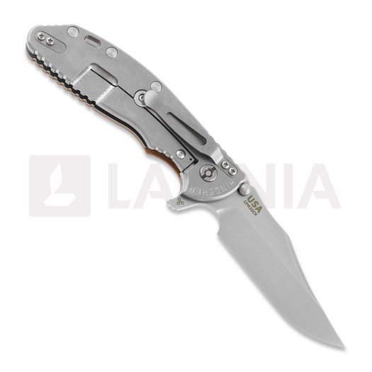 Hinderer 4.0 XM-24 Bowie Tri-way Stonewashed folding knife, coyote