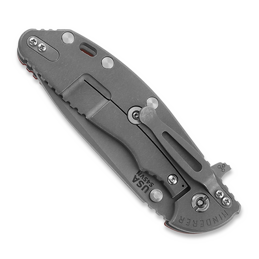 Coltello pieghevole Hinderer 4.0 XM-24 Spanto Tri-Way Working Finish Red G10