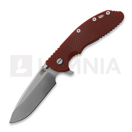 Saliekams nazis Hinderer 4.0 XM-24 Spear Point Tri-Way Stonewash Red G-10