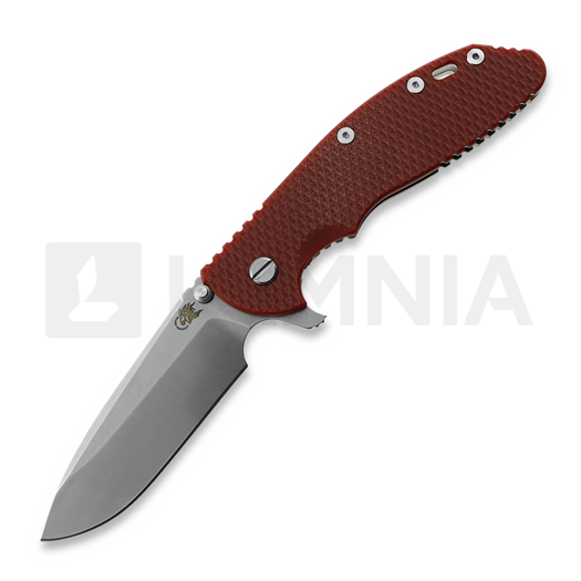 Saliekams nazis Hinderer 4.0 XM-24 Spear Point Tri-Way Stonewash Red G-10
