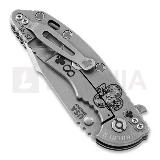 Hinderer Card Series Set XM-18 3,5" Harpoon Spanto 折叠刀, 黑色