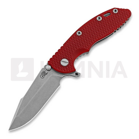 Hinderer Card Series Set XM-18 3,5" Harpoon Spanto fällkniv, röd