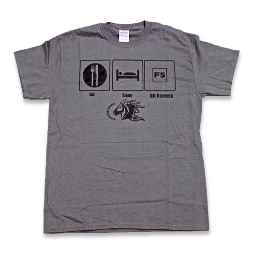 Hinderer Eat tシャツ, Sleep, Hit Refresh