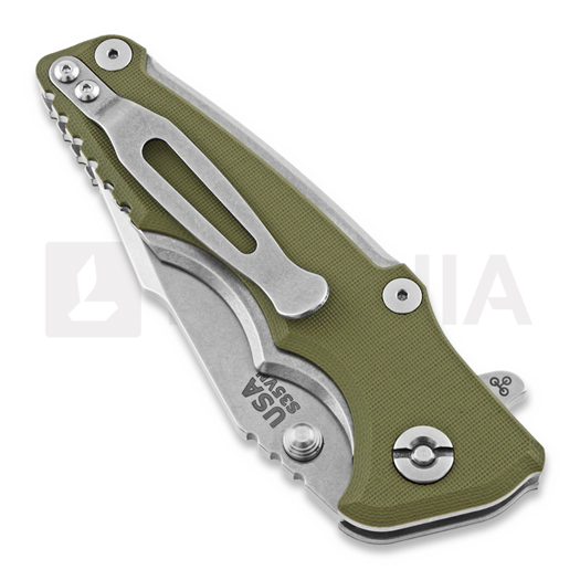 Hinderer Eklipse 3.0 Harpoon Spanto sulankstomas peilis, žalia