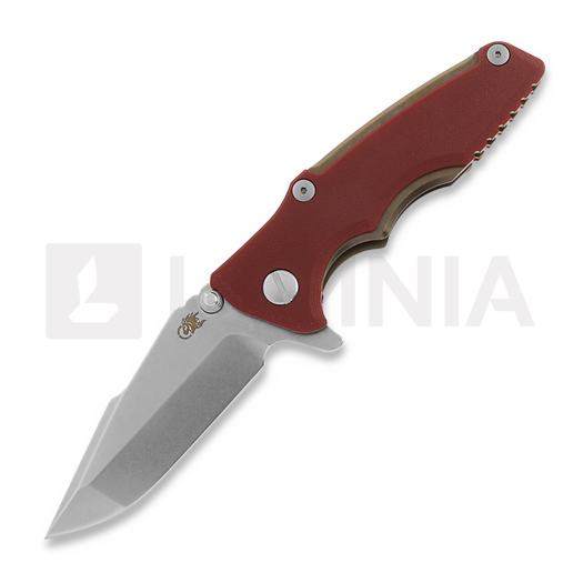 Navalha Hinderer Eklipse 3.0" Harpoon Spanto Tri-Way Stonewash Bronze Red G10