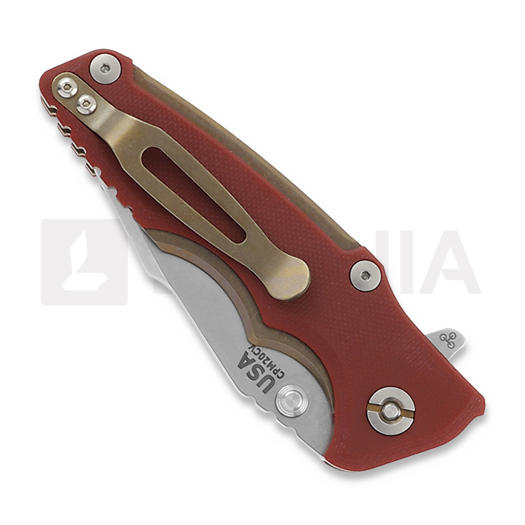 Hinderer Eklipse 3.0" Harpoon Spanto Tri-Way Stonewash Bronze Red G10 sulankstomas peilis