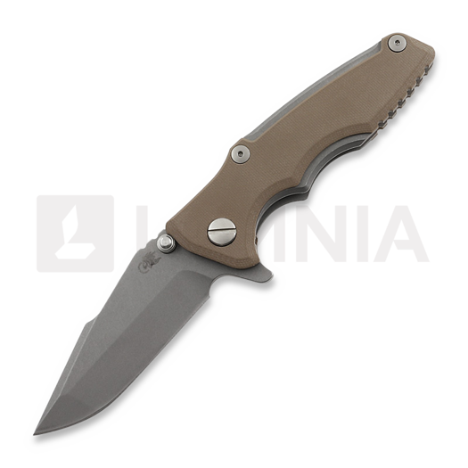 Couteau pliant Hinderer Eklipse 3.0" Harpoon Spanto Tri-Way Working Finish FDE G10