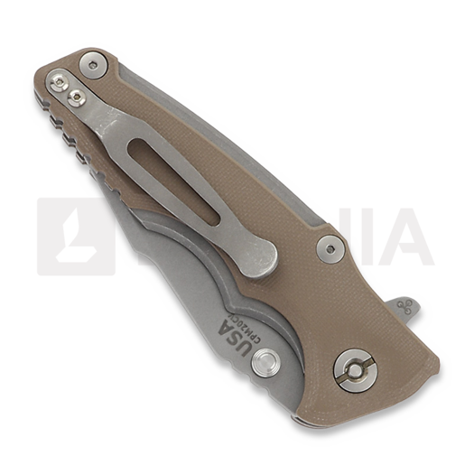 Hinderer Eklipse 3.0" Harpoon Spanto Tri-Way Working Finish FDE G10 folding knife