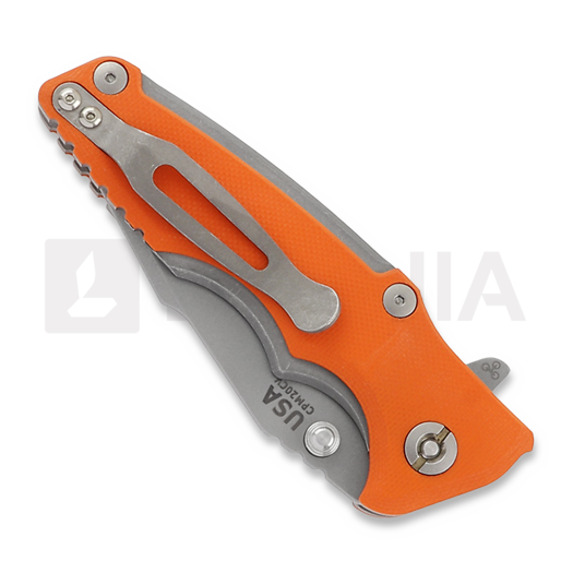 Hinderer Eklipse 3.0" Harpoon Spanto Tri-Way Working Finish Orange G10 sulankstomas peilis