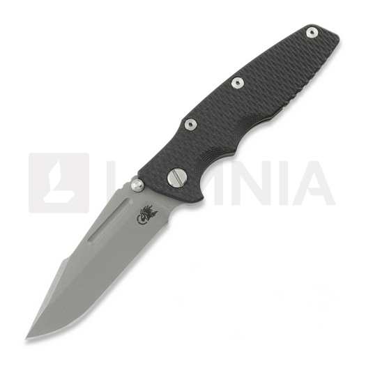Hinderer Eklipse 3.5 Fullered Skinny Harpoon Spanto No Flipper Battle Bronze foldekniv, black