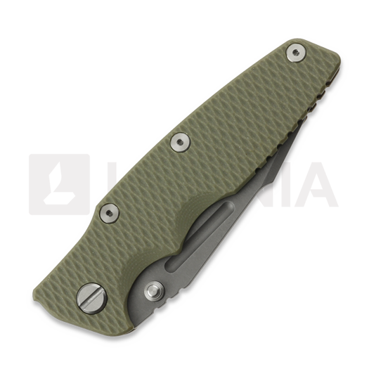 Сгъваем нож Hinderer Eklipse 3.5 Fullered Skinny Harpoon Spanto No Flipper Battle Bronze, od green