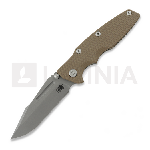 Hinderer Eklipse 3.5 Fullered Skinny Harpoon Spanto No Flipper Working Finish foldekniv, coyote
