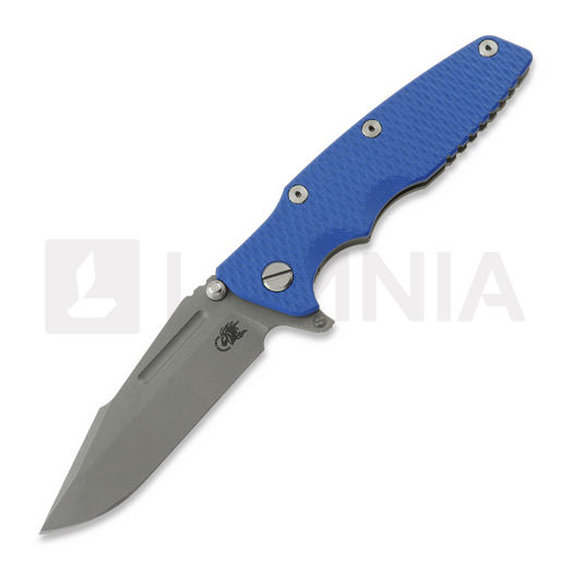 Hinderer Eklipse 3.5 Fullered Skinny Harpoon Spanto Working Finish foldekniv, blue