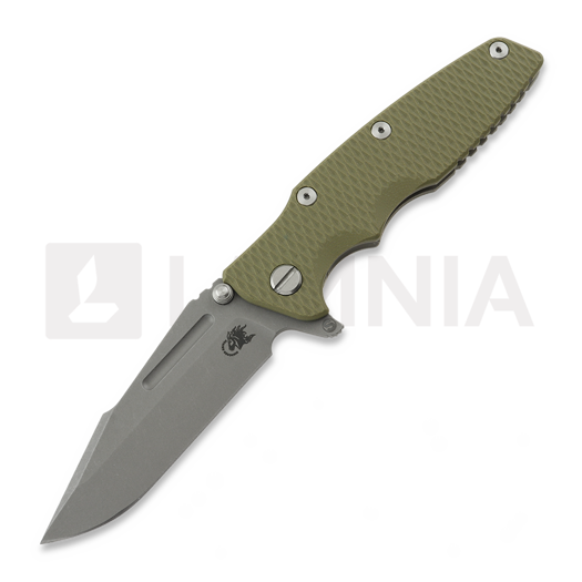 Nóż składany Hinderer Eklipse 3.5 Fullered Skinny Harpoon Spanto Working Finish, od green