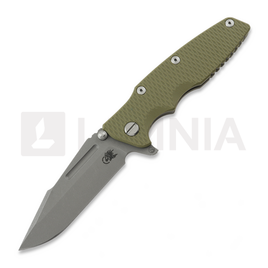 Liigendnuga Hinderer Eklipse 3.5 Fullered Skinny Harpoon Spanto Working Finish, od green