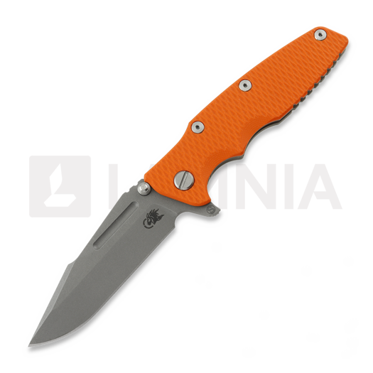 Hinderer Eklipse 3.5 Fullered Skinny Harpoon Spanto Working Finish סכין מתקפלת, orange