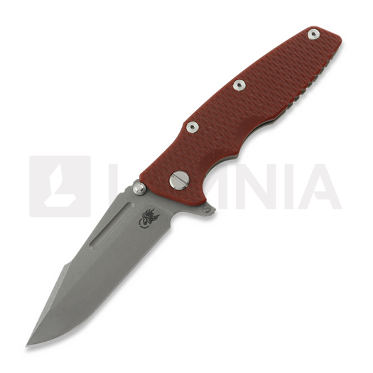 Nóż składany Hinderer Eklipse 3.5 Fullered Skinny Harpoon Spanto Working Finish, red