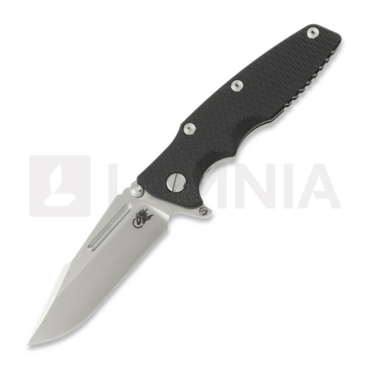 Hinderer Eklipse 3.5 Fullered Skinny Harpoon Spearpoint 접이식 나이프, Stonewash, Black