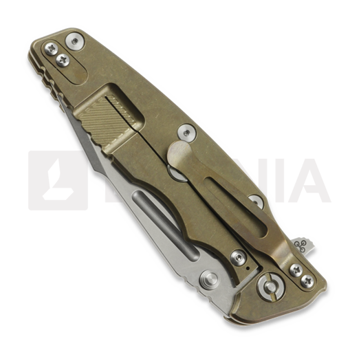 Hinderer Eklipse 3.5 Fullered Skinny Harpoon Spearpoint sulankstomas peilis, Stonewash Bronze, OD Green