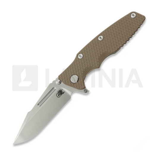 Hinderer Eklipse 3.5 Fullered Skinny Harpoon Spearpoint 접이식 나이프, Stonewash, FDE