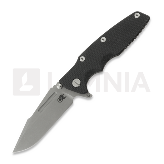Hinderer Eklipse 3.5 Fullered Skinny Harpoon Spearpoint folding knife, Working Finish, Black