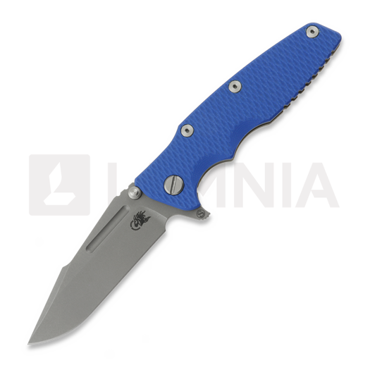 Hinderer Eklipse 3.5 Fullered Skinny Harpoon Spearpoint foldekniv, Working Finish, Blue