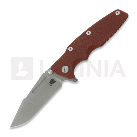 Hinderer Eklipse 3.5 Fullered Skinny Harpoon Spearpoint 접이식 나이프, Working Finish, Red