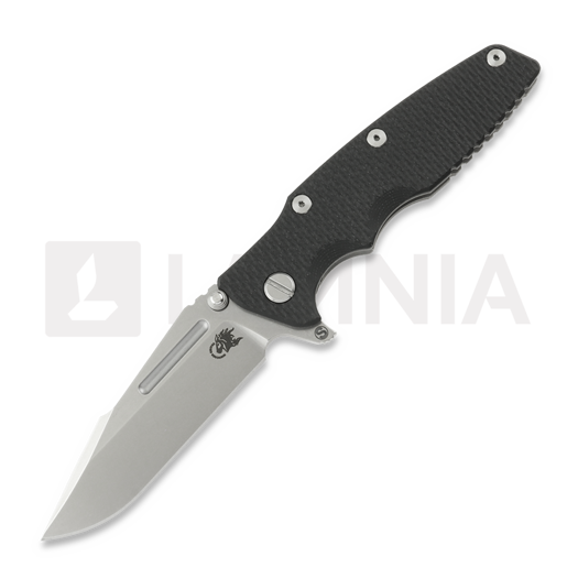 Hinderer Eklipse 3.5 Fullered Skinny Harpoon Spearpoint folding knife, Working Finish/SW, Black