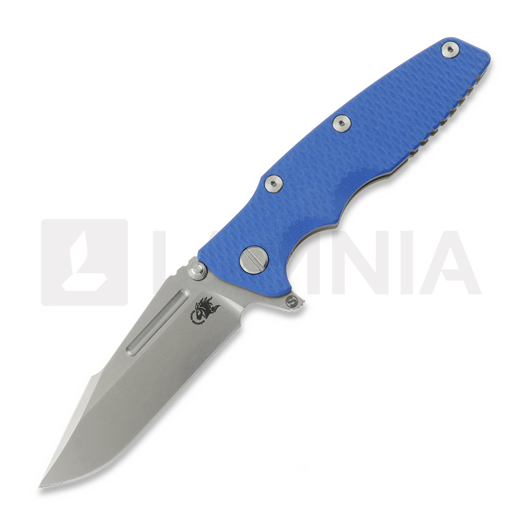 Hinderer Eklipse 3.5 Fullered Skinny Harpoon Spearpoint סכין מתקפלת, Working Finish/SW, Blue