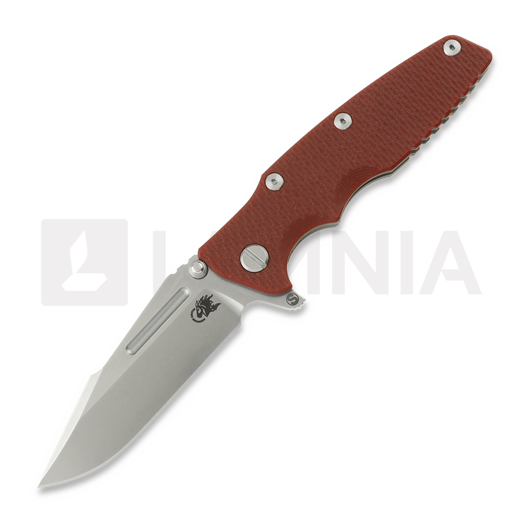 Hinderer Eklipse 3.5 Fullered Skinny Harpoon Spearpoint 접이식 나이프, Working Finish/SW, Red