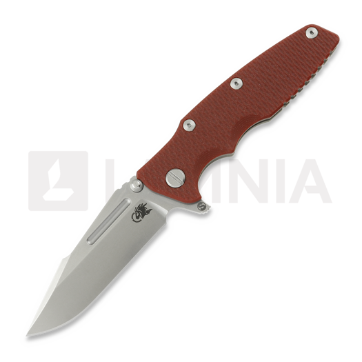 Hinderer Eklipse 3.5 Fullered Skinny Harpoon Spearpoint סכין מתקפלת, Working Finish/SW, Red