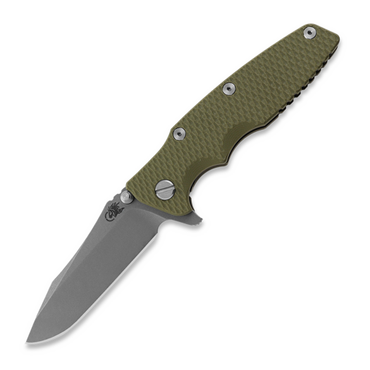 Saliekams nazis Hinderer 3.5 Eklipse S45VN Spearpoint Battle Bronze, zaļš