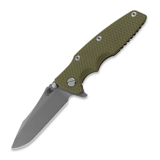 Hinderer 3.5 Eklipse S45VN Spearpoint Battle Bronze 접이식 나이프, 올리브색