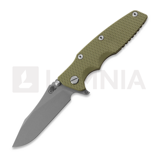 Hinderer Eklipse 3.5 Skinny Slicer sulankstomas peilis, Magnacut, Battle Bronze, žalia
