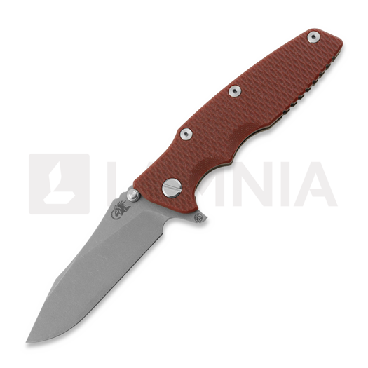 Hinderer Eklipse 3.5 Skinny Slicer vouwmes, Magnacut, Battle Bronze, rood
