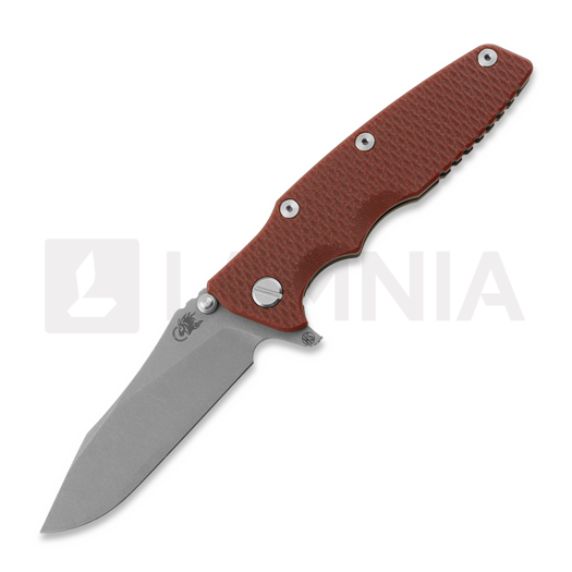 Hinderer Eklipse 3.5 Skinny Slicer folding knife, Magnacut, Battle Bronze, red
