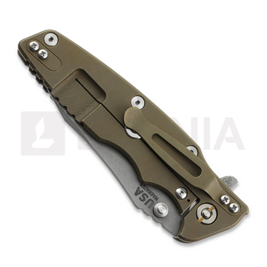 Hinderer Eklipse 3.5 Skinny Slicer sulankstomas peilis, Magnacut, Battle Bronze, raudona