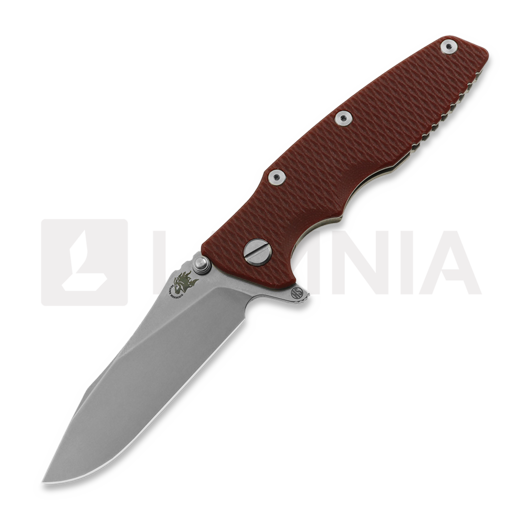 Hinderer Eklipse 3.5 Skinny Slicer folding knife, Magnacut, Stonewash, red