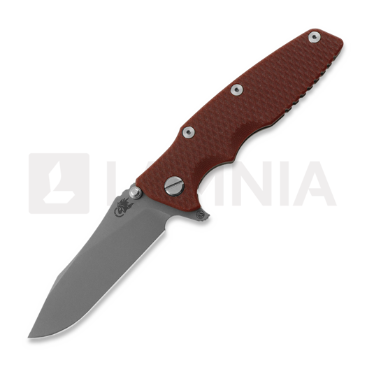 Hinderer Eklipse 3.5 Skinny Slicer sulankstomas peilis, Magnacut, Working Finish, raudona
