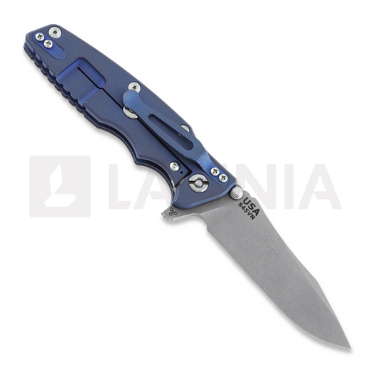 Hinderer Eklipse 3.5" Spearpoint Tri-Way Battle Blue Black G10 sulankstomas peilis