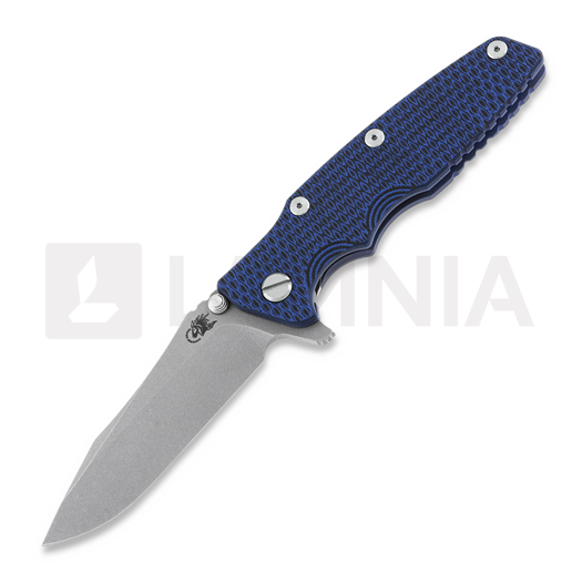 Hinderer 3.5 Eklipse S45VN Spearpoint Battle Blue 접이식 나이프, Blue/Black